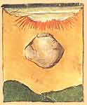 Federzeichnung zum Meteoritenfall von Ensisheim 1492
