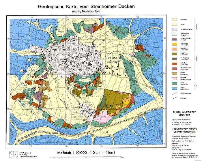 Geologische Karte von Steinheim (Bahrig et. al.)